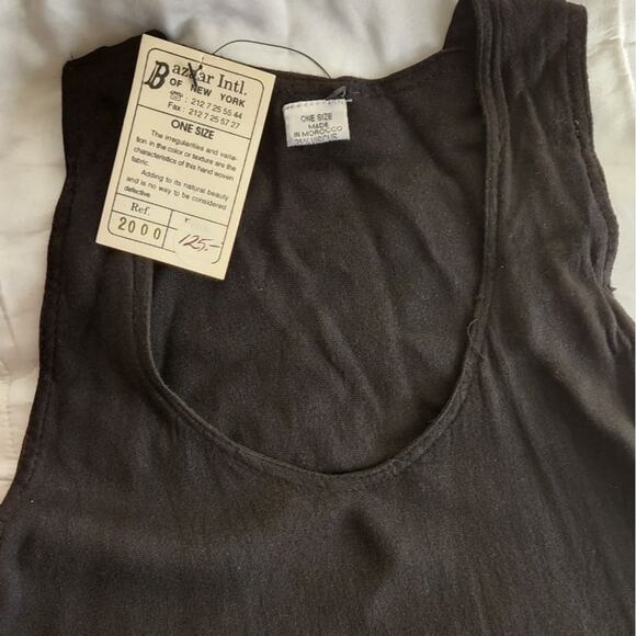 BAZAAR NWT BOHEMIAN BLACK SLEEVELESS CASUAL DRESS - Picture 5 of 7